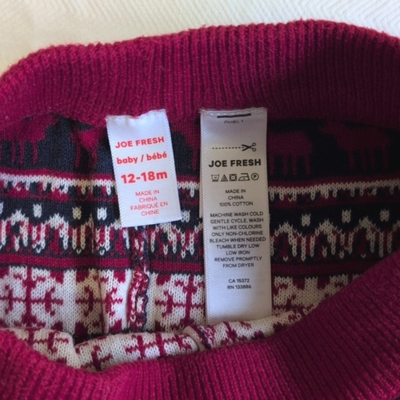 joe fresh fair isle cotton knit sweater leggings 12-18 months baby unisex - Picture 4 of 5
